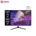 Monitor Curvo Teros TE-2734S, VA FHD (1920 x 1080), 144HZ, 1MS, HDMI, DP, Audio Out